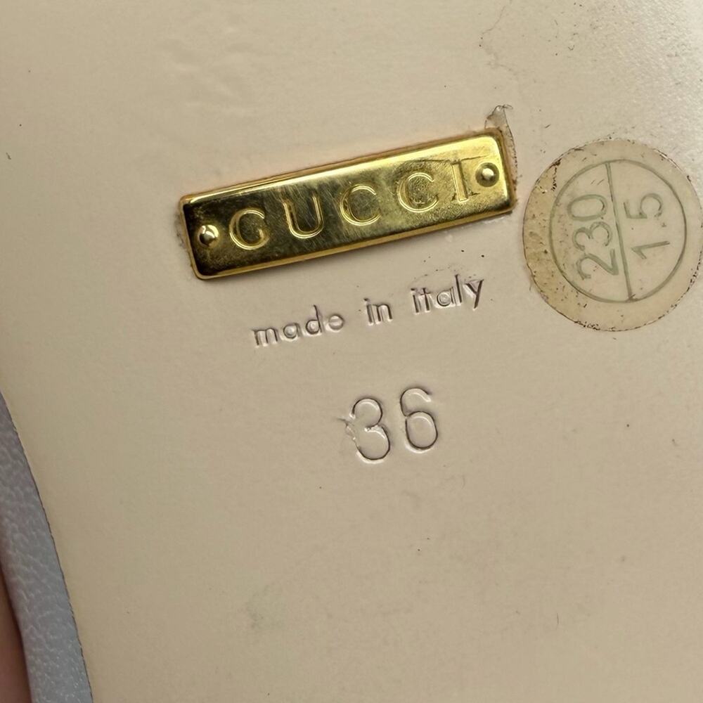 Gucci Houdan Horsebit Platform Loafers White Leather Womens Size EU 36 - Picture 10 of 11